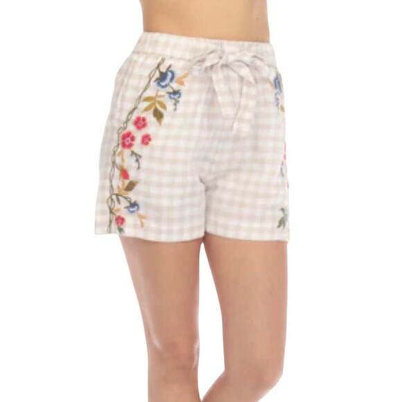 Johnny Was Workshop Adele Trapunto Belted Shorts Boho Chic XL - Picture 2 of 12